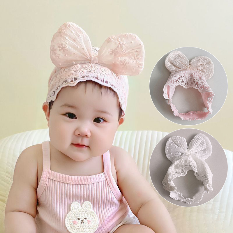 Baby Gear - Diadema de encaje con lazo grande