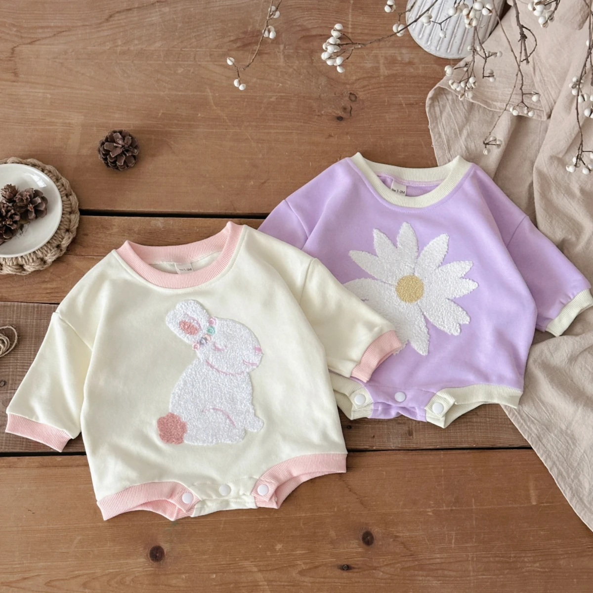 Body de manga larga con motivo - Newborn Baby Girl Romper Floral reseña y precio