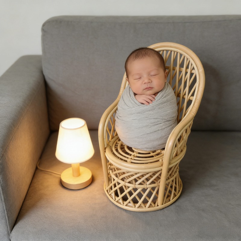 Silla de mimbre Vintage hecha  - Baby Gear reseña y precio